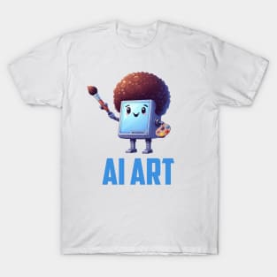 Cute AI Artist Robot T-Shirt